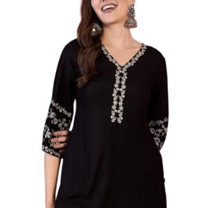 women's ethnic printed rayon short kurta