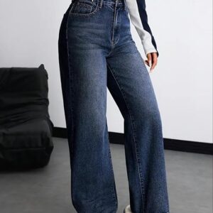 nifty women's denim stretchable high waist baggy jeans for women