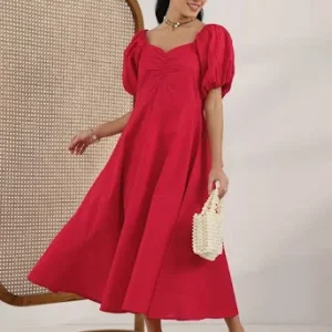 libas women's solid a line one piece dress